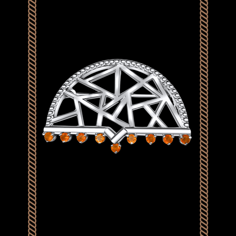 Racauan Segi Brooch